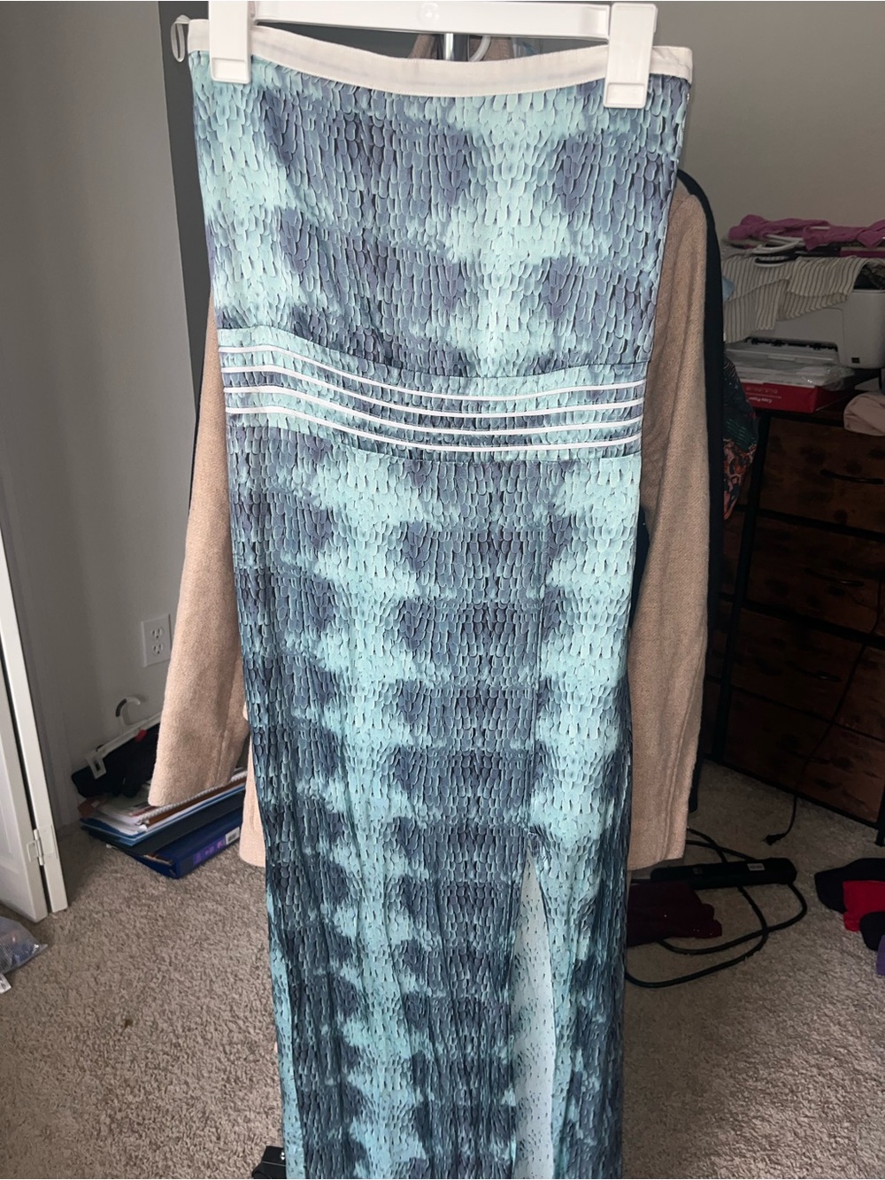 Women's Blue Tie-Dye Maxi Dress